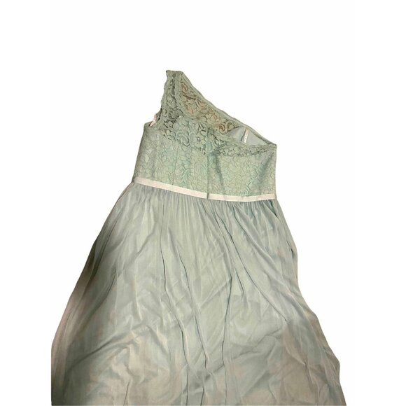 #3649 David's Bridal Womens Mint Green long dress Size 20 - Picture 3 of 7